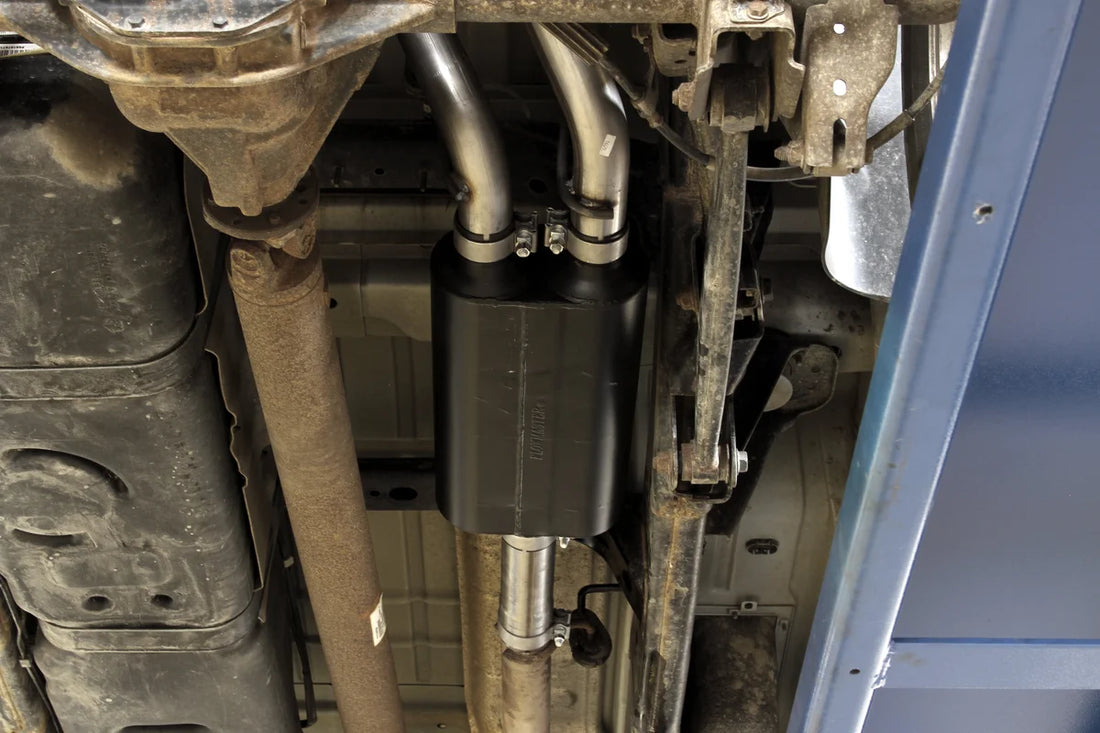 Flowmaster American Thunder Cat-back Exhaust System fits 2009-2024 Dodge Ram 1500 / Ram 1500 Classic - Installation View