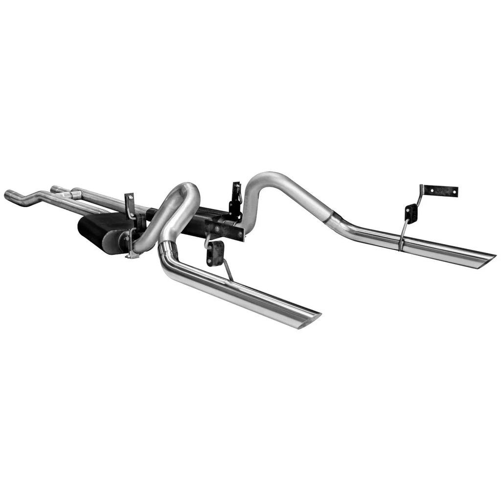 Flowmaster American Thunder Crossmember-Back Exhaust System fits 1964-1966 Ford Mustang - Side View