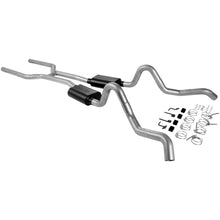 Load image into Gallery viewer, Flowmaster American Thunder Crossmember-Back Exhaust System fits 1964-1967 Buick / Chevrolet / Oldsmobile - Side View