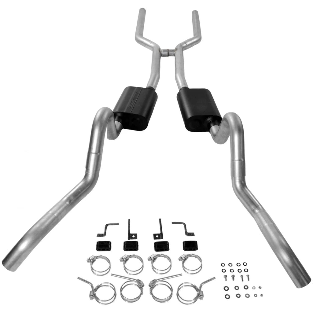 Flowmaster American Thunder Crossmember-Back Exhaust System fits 1964-1967 Buick / Chevrolet / Oldsmobile - Back View
