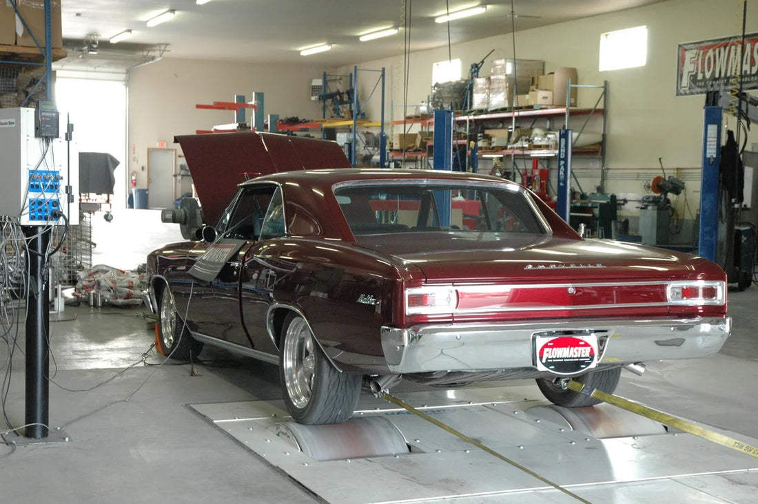 Flowmaster American Thunder Crossmember-Back Exhaust System fits 1964-1967 Buick / Chevrolet / Oldsmobile - Side View