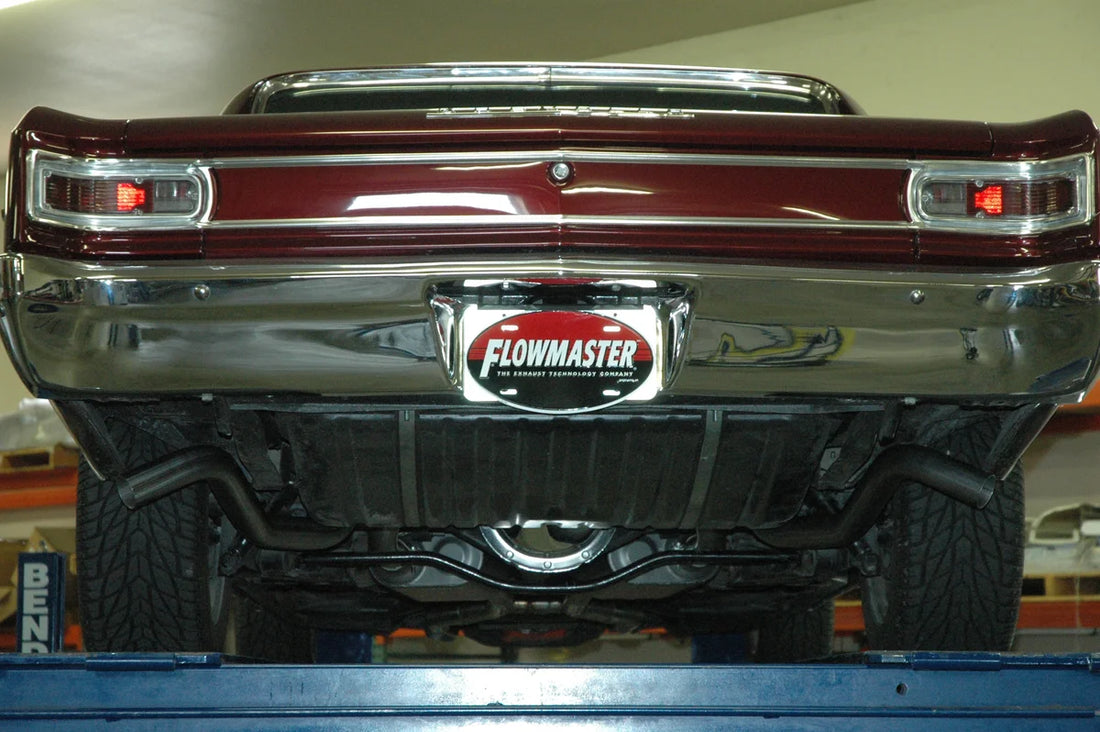 Flowmaster American Thunder Crossmember-Back Exhaust System fits 1964-1967 Buick / Chevrolet / Oldsmobile - Installation View