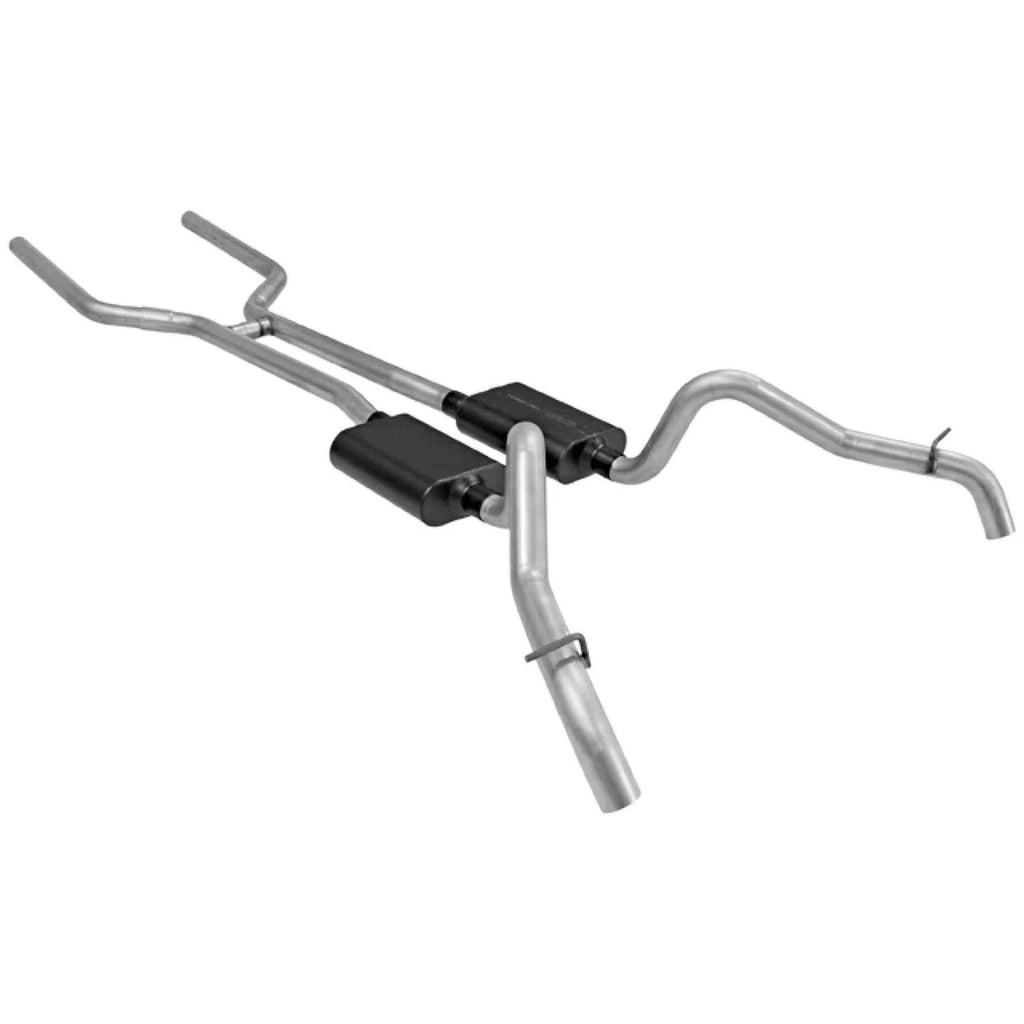 Flowmaster American Thunder Crossmember-Back Exhaust System fits 1967-1968 Chevrolet Camaro / Pontiac Firebird - Side View