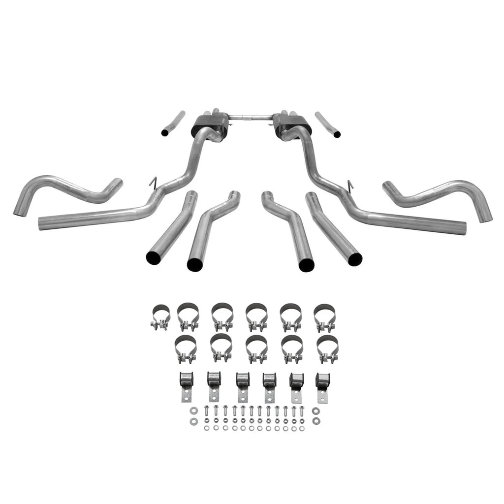 Flowmaster American Thunder Crossmember-Back Exhaust System fits 1967-1972 Chevrolet C10 Pickup / GMC C15 / C1500 Pickup - Back Vie...