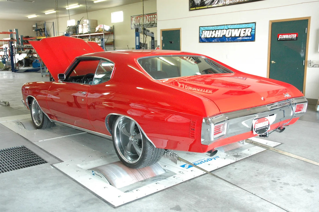 Flowmaster American Thunder Crossmember-Back Exhaust System fits 1968-1972 Buick / Chevrolet / GMC - Installation View