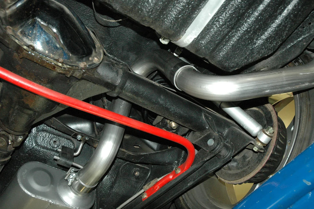 Flowmaster American Thunder Crossmember-Back Exhaust System fits 1968-1972 Buick / Chevrolet / GMC - Installation View