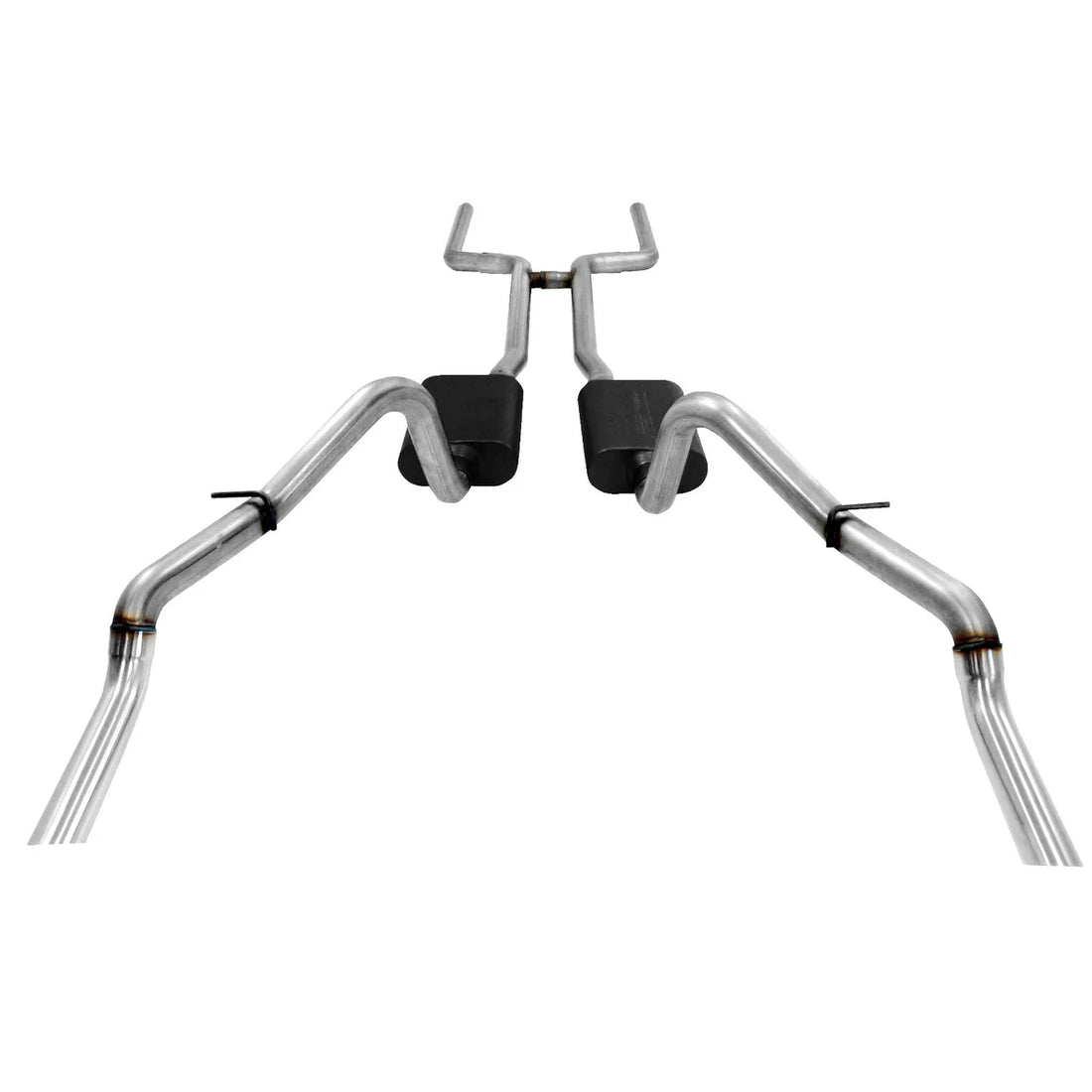 Flowmaster American Thunder Crossmember-Back Exhaust System fits 1969 Chevrolet Camaro / Pontiac Firebird - Back View