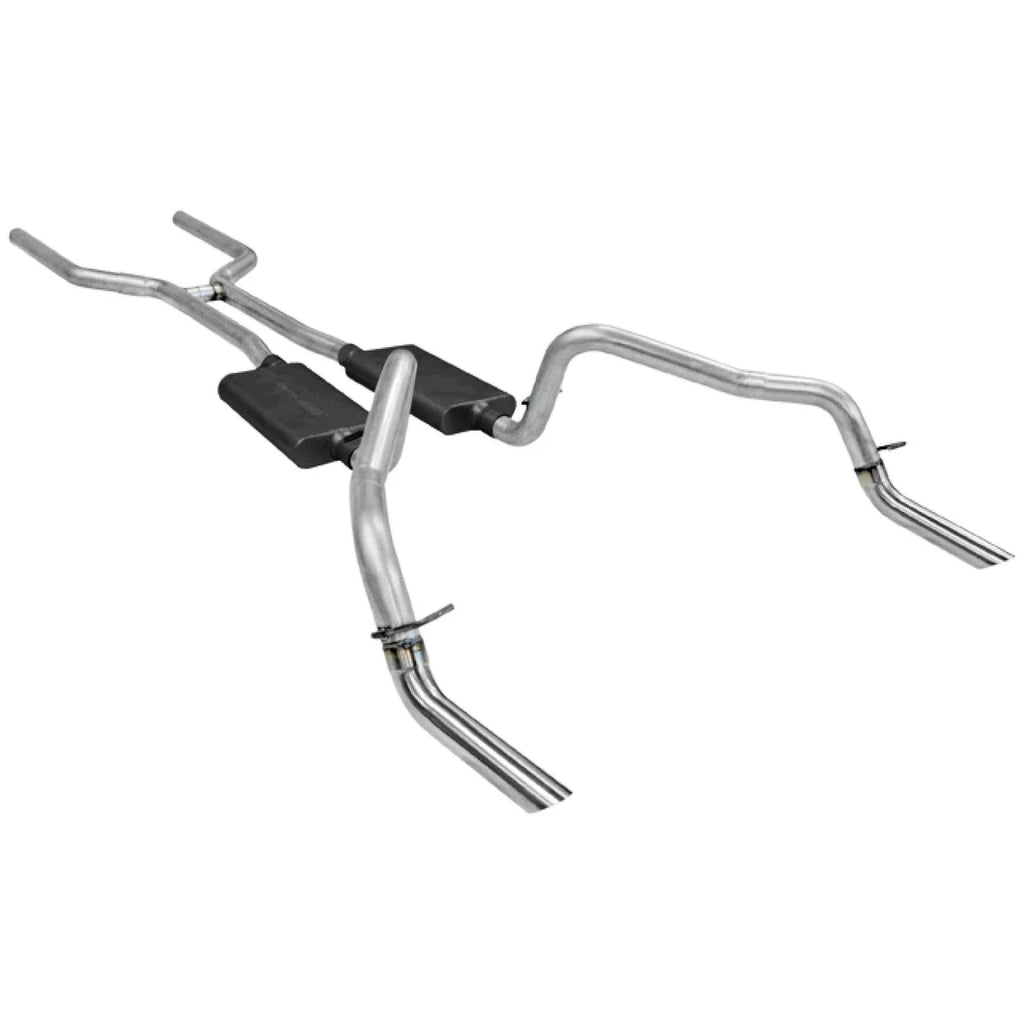 Flowmaster American Thunder Crossmember-Back Exhaust System fits 1970-1974 Chevrolet Camaro / Pontiac Firebird - Side View
