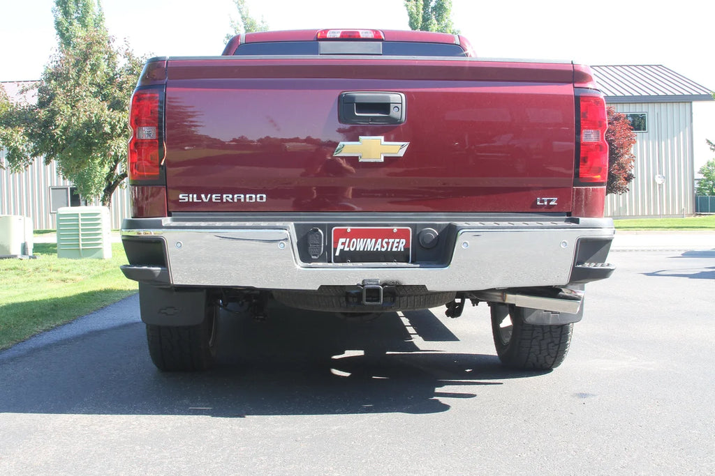 Flowmaster (*Classic body) 4.3L & 5.3L engines. fits 2014-2019 Chevrolet Silverado 1500 / GMC Sierra 1500 - Back View