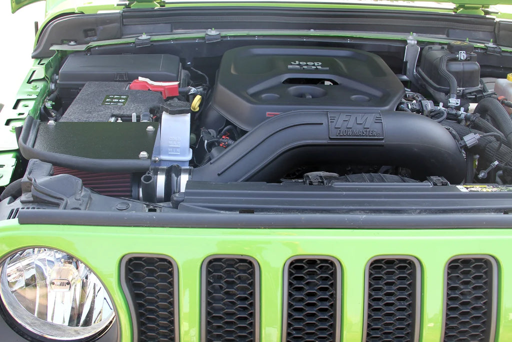 Flowmaster Delta Force Performance Air Intake fits 2018-2024 Jeep Wrangler - Side View