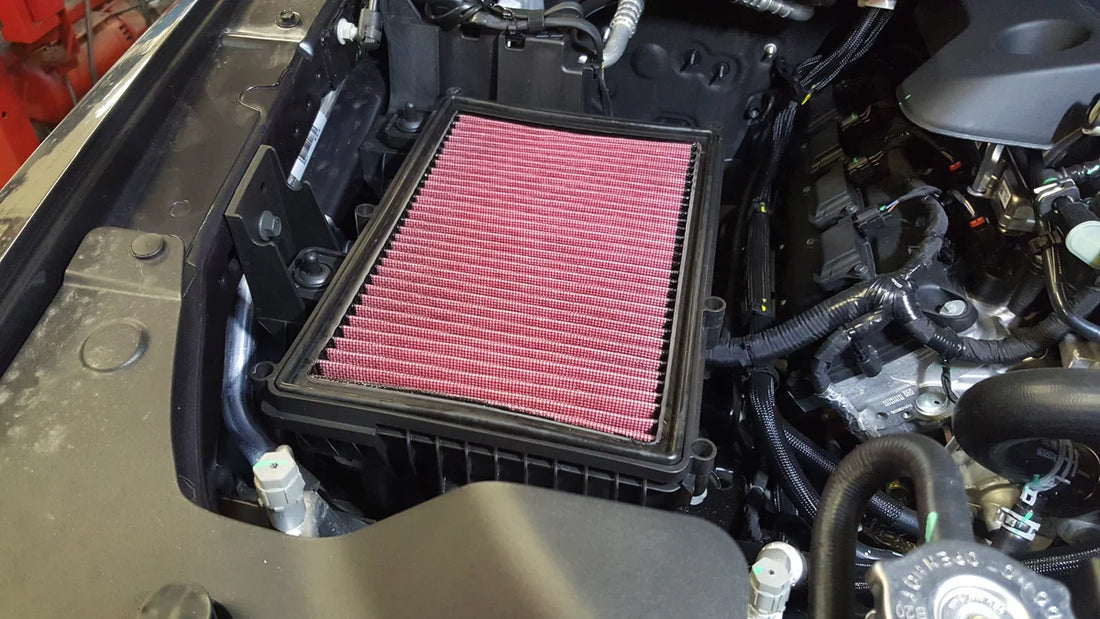 Flowmaster Delta Force Performance Panel Air Filter fits 2002-2026 Dodge / Ram - Installation View