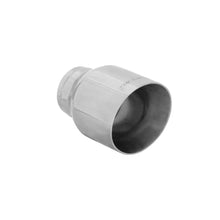 Load image into Gallery viewer, Flowmaster Exhaust Tip - 2.5 x 4.0 in Angle Cut Polished SS Fits 2.50 in. Tubing - Weld On 15395 - Side View