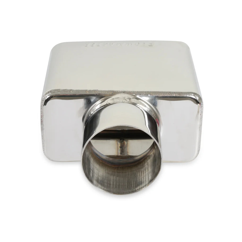 Flowmaster Exhaust Tip - 3.0 x 5.5 Polished Angle Rolled Edge Fits 2.5 in. Tubing - Installation View