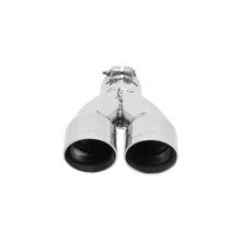 Load image into Gallery viewer, Flowmaster Exhaust Tip - 3.00 in. Dual Angle Cut Polished SS Fits 2.50 in. Tubing -Clamp on - Detail View