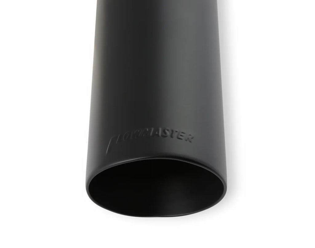 Flowmaster Exhaust Tip - 3.5 in. Black Angle Cut Fits 2.5 in. Tubing- Clamp On - Side View