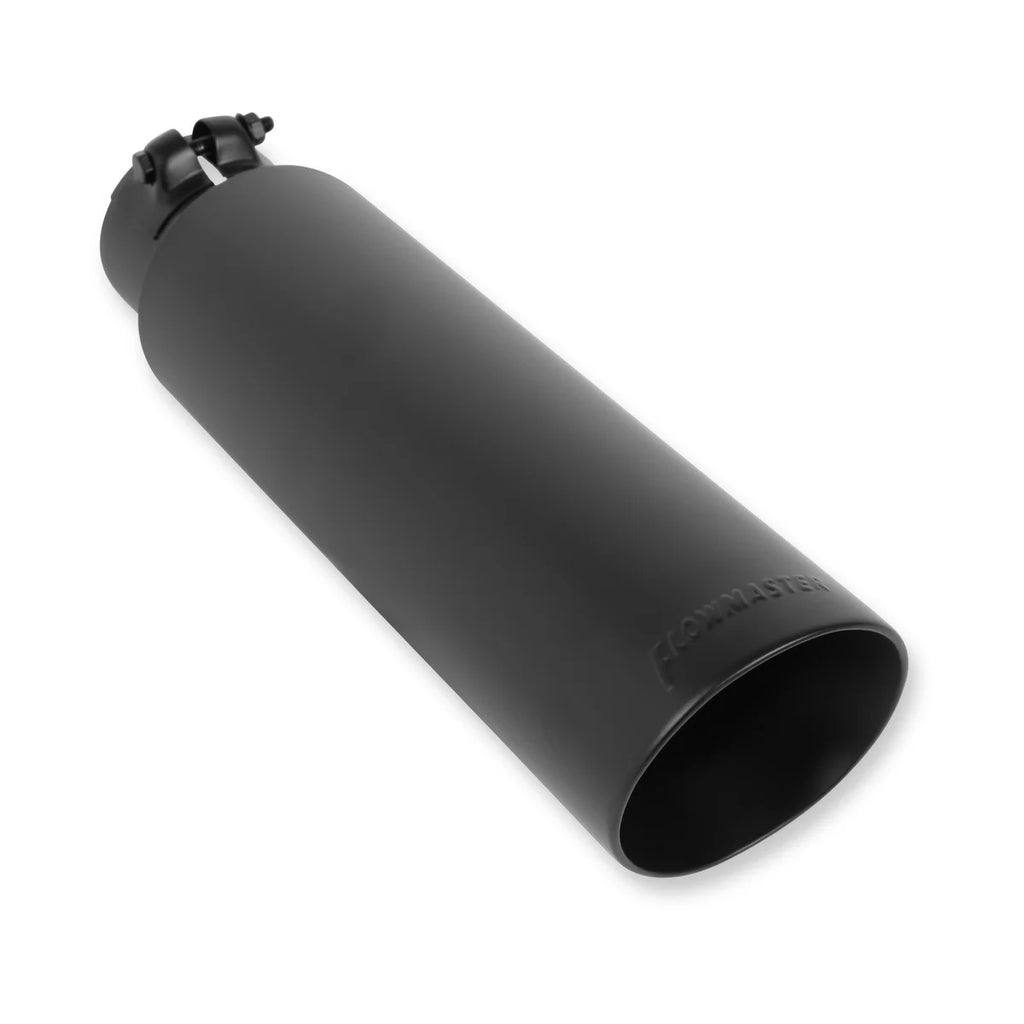 Flowmaster Exhaust Tip - 3.5 in. Black Angle Cut Fits 2.5 in. Tubing- Clamp On - Additional View 5