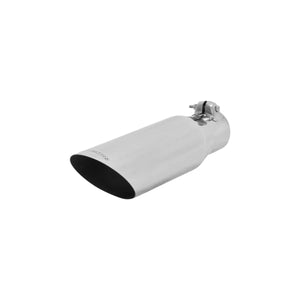 Flowmaster Exhaust Tip - 3.50 in. Angle Cut Polished SS Fits 2.50 in. Tubing - Clamp on 15374 - Main Product View
