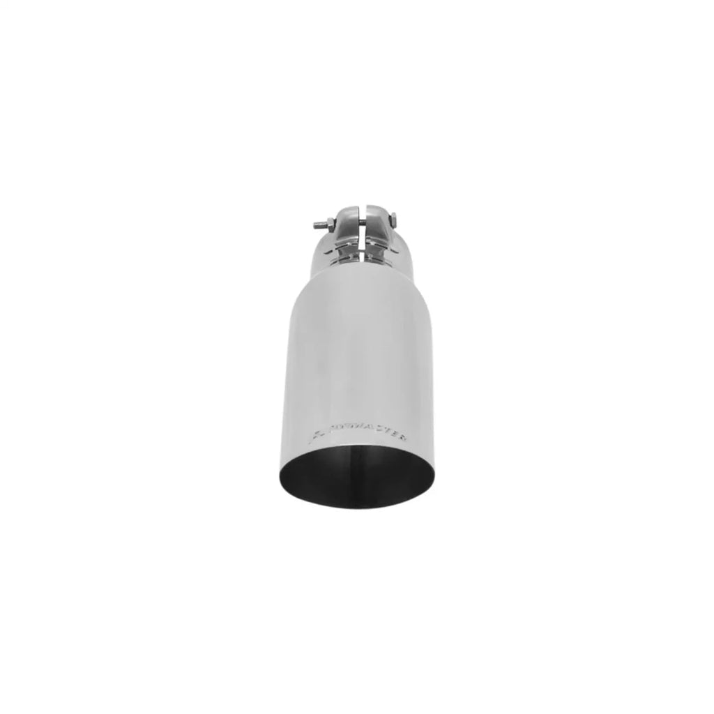 Flowmaster Exhaust Tip - 3.50 in. Angle Cut Polished SS Fits 2.50 in. Tubing - Clamp on 15374 - Detail View
