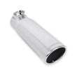 Load image into Gallery viewer, Flowmaster Exhaust Tip - 3.50 in. Rolled Angle Polished SS Fits 3.00 in. Tubing - clamp on - Back View