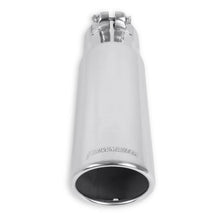 Load image into Gallery viewer, Flowmaster Exhaust Tip - 3.50 in. Rolled Angle Polished SS Fits 3.00 in. Tubing - clamp on - Installation View