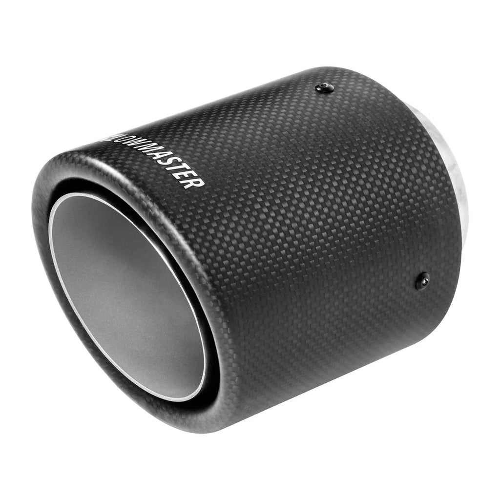 Flowmaster Exhaust Tip - 4 in. Rolled Angle Carbon Fiber Fits 2.5 in. Tubing - Weld On - Detail View