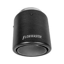 Load image into Gallery viewer, Flowmaster Exhaust Tip - 4 in. Rolled Angle Carbon Fiber Fits 3 in. Tubing - Weld On - Side View