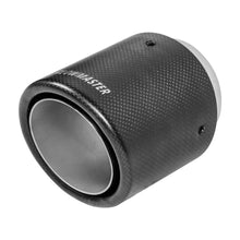 Load image into Gallery viewer, Flowmaster Exhaust Tip - 4 in. Rolled Angle Carbon Fiber Fits 3 in. Tubing - Weld On - Detail View