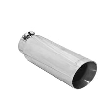Load image into Gallery viewer, Flowmaster Exhaust Tip - 4.00 in. Angle Cut Polished SS Fits 3.00 in. Tubing - Clamp on - Side View
