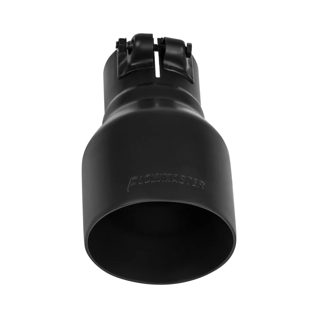 Flowmaster Exhaust Tip - 4.00 in. Black Ceramic Coated - Fits 2.5 in. Tubing- Clamp On - Side View