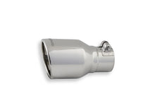 Load image into Gallery viewer, Flowmaster Exhaust Tip - 4.00 in. Rolled Angle Polished SS Fits 2.50 in. Tubing - clamp on - Back View