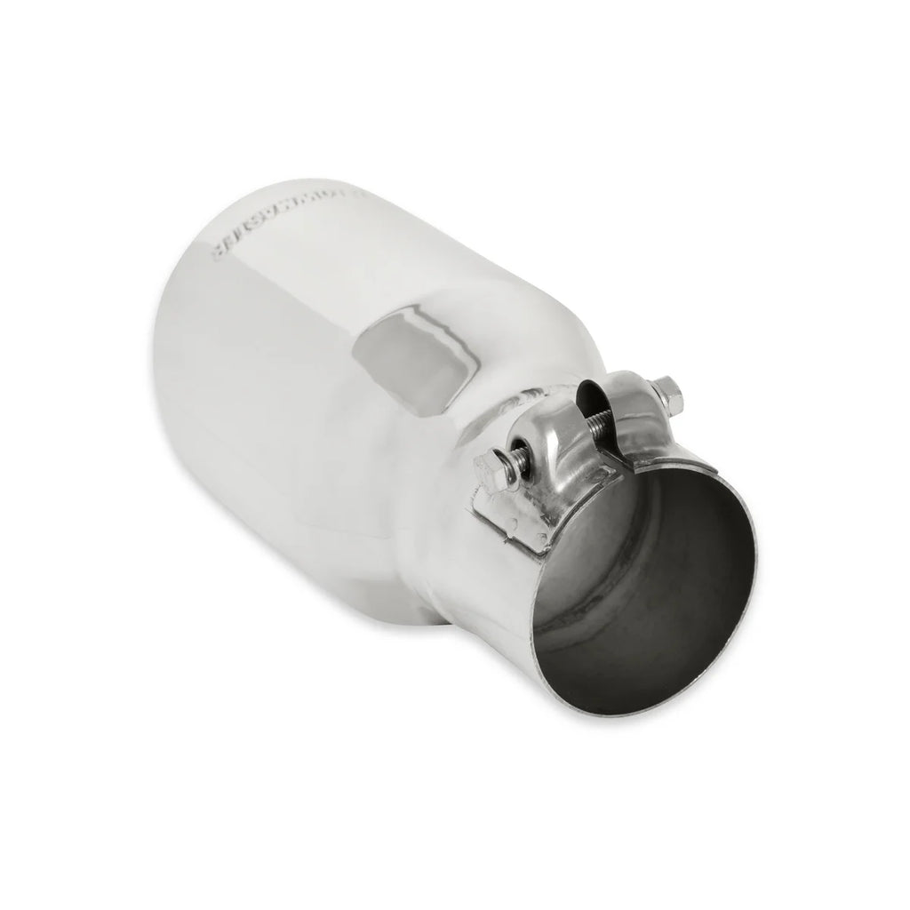 Flowmaster Exhaust Tip - 4.00 in. Rolled Angle Polished SS Fits 2.50 in. Tubing - clamp on - Additional View 6
