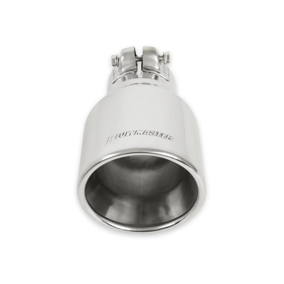Flowmaster Exhaust Tip - 4.00 in. Rolled Angle Polished SS Fits 2.50 in. Tubing - clamp on - Additional View 8