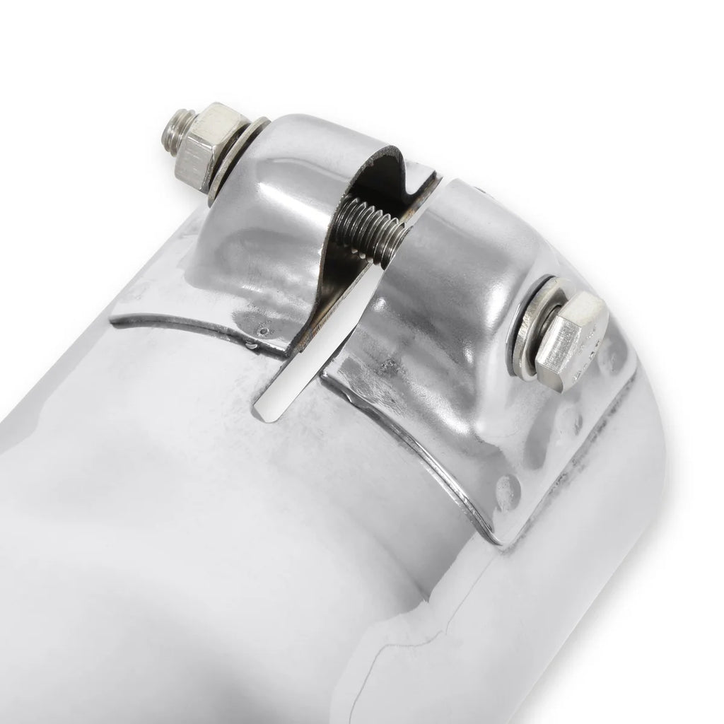 Flowmaster Exhaust Tip - 4.00 in. Rolled Angle Polished SS Fits 2.50 in. Tubing - clamp on - Additional View 9