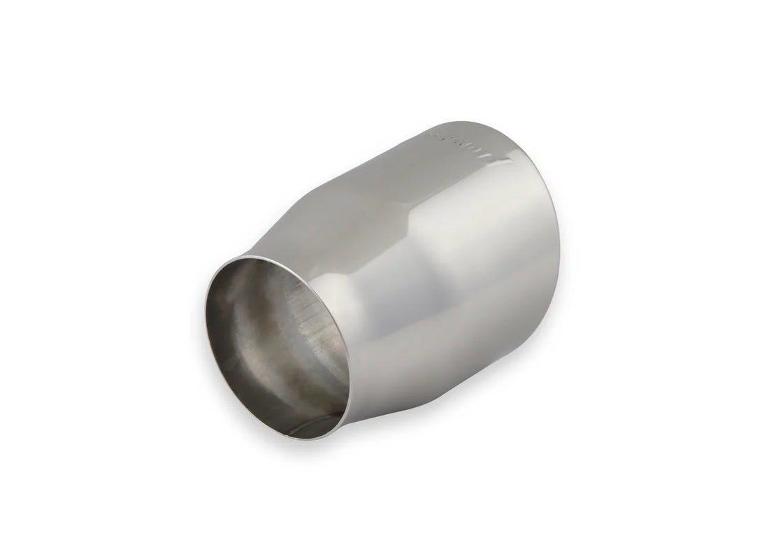 Flowmaster Exhaust Tip - 4.00 in. Rolled Angle Polished SS Fits 3.00 in. Tubing - weld on 15371 - Back View