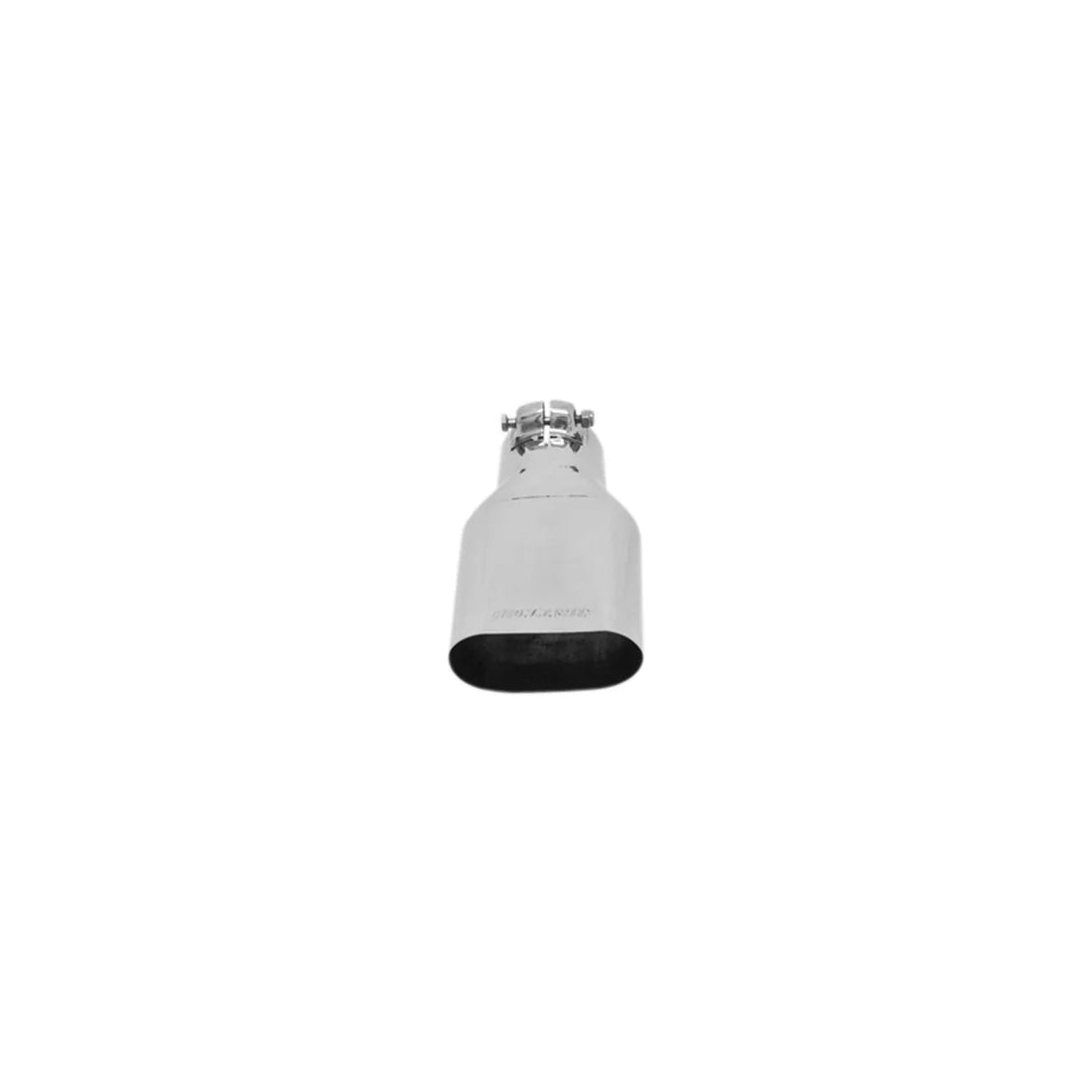 Flowmaster Exhaust Tip - 4.25 x 2.25 in. Oval Polished SS Fits 2.50 in. Tubing - Clamp on - Detail View