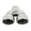 Load image into Gallery viewer, Flowmaster Exhaust Tip - Dual 3.5 in. Rolled Angle Polished SS Fits 2.50 in. Tubing-weld on - Installation View
