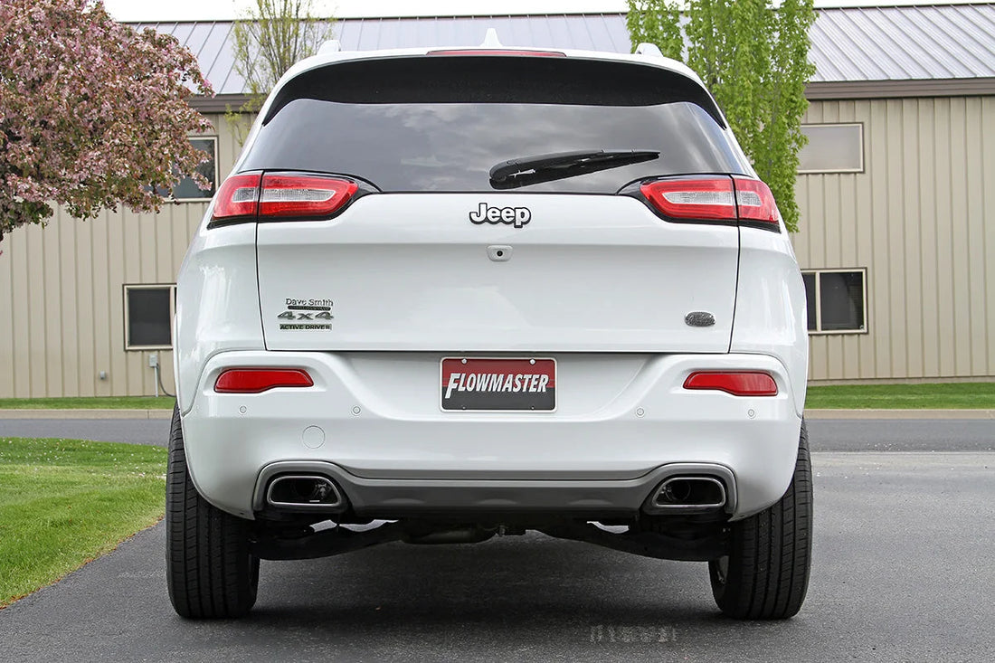 Flowmaster Flow FX Cat-Back Exhaust System fits 2014-2022 Jeep Cherokee - Side View