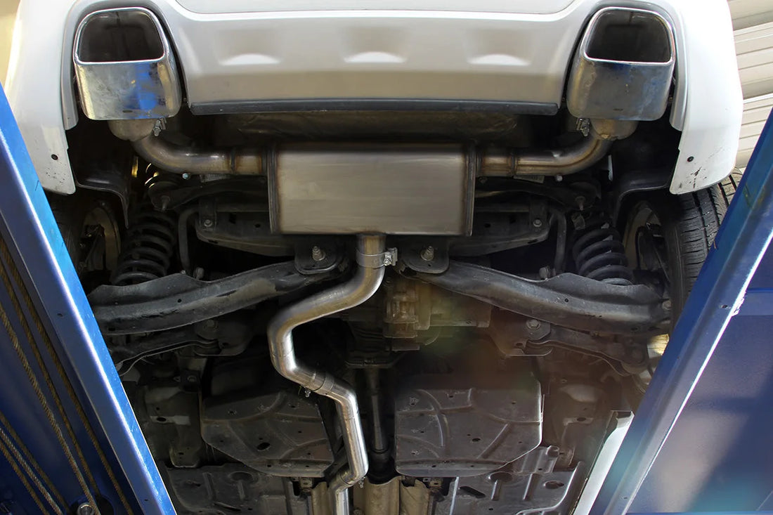 Flowmaster Flow FX Cat-Back Exhaust System fits 2014-2022 Jeep Cherokee - Installation View