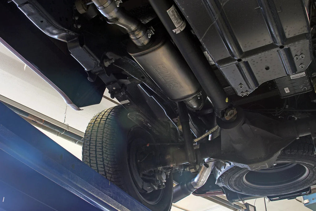 Flowmaster Flow FX Cat-Back Exhaust System fits 2017-2026 Ford F-250 Super Duty / F-350 Super Duty - Side View