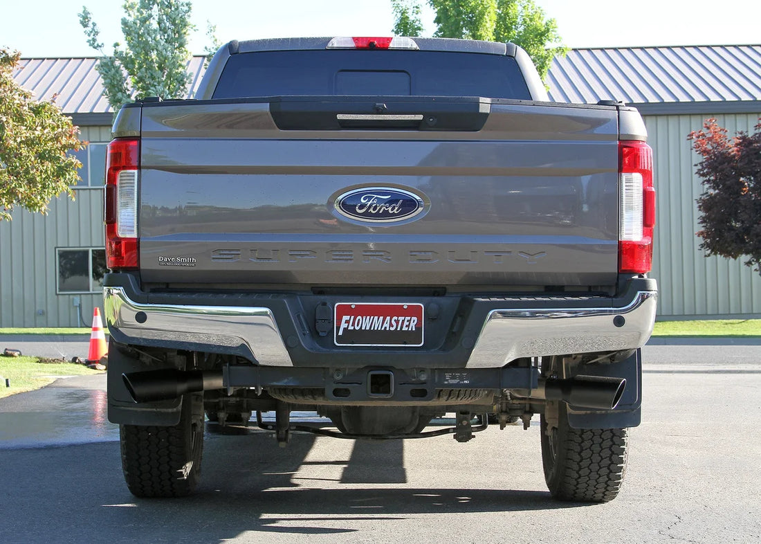 Flowmaster Flow FX Cat-Back Exhaust System fits 2017-2026 Ford F-250 Super Duty / F-350 Super Duty - Side View