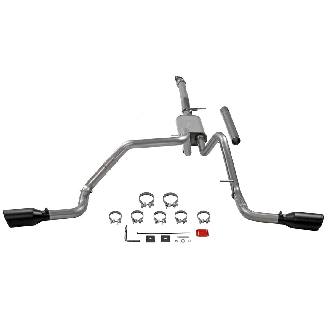 Flowmaster Flow FX Cat-Back Exhaust System fits 2019-2026 Chevrolet Silverado 1500 / GMC Sierra 1500 - Side View