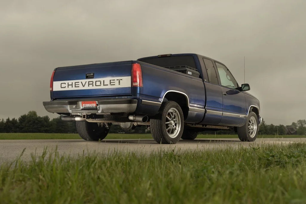 Flowmaster Flow FX Cat-back Exhaust System fits 1994-1995 Chevrolet C1500 / K1500 / GMC C1500 / K1500 - Side View