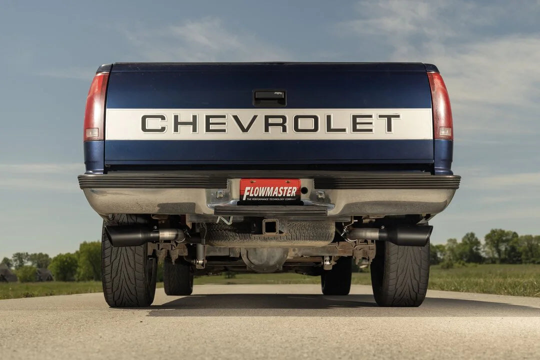 Flowmaster Flow FX Cat-back Exhaust System fits 1994-1995 Chevrolet C1500 / K1500 / GMC C1500 / K1500 - Back View