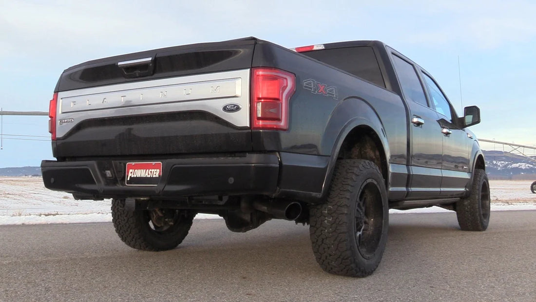 Flowmaster Flow FX Cat-back Exhaust System fits 2015-2020 Ford F-150 - Rear View