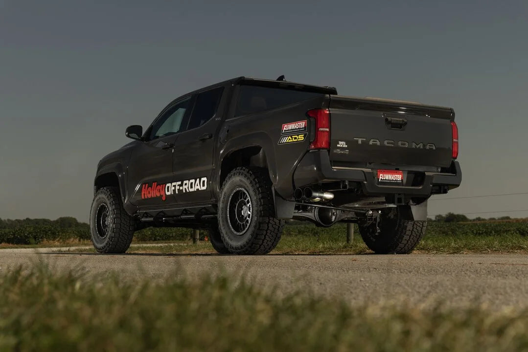 Flowmaster Flow FX Cat-back Exhaust System fits 2024 Toyota Tacoma HEV / 2025 Toyota Tacoma Limited - Side View