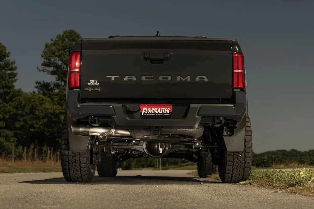 Flowmaster Flow FX Cat-back Exhaust System fits 2024 Toyota Tacoma HEV / 2025 Toyota Tacoma Limited - Back View