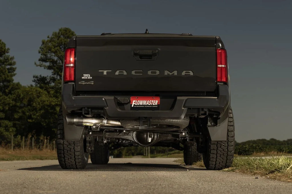 Flowmaster Flow FX Cat-back Exhaust System fits 2024 Toyota Tacoma HEV / 2025 Toyota Tacoma Limited - Back View