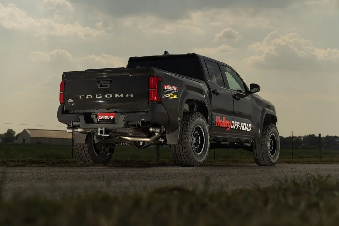Flowmaster Flow FX Cat-back Exhaust System fits 2024 Toyota Tacoma HEV / 2025 Toyota Tacoma Limited - Side View