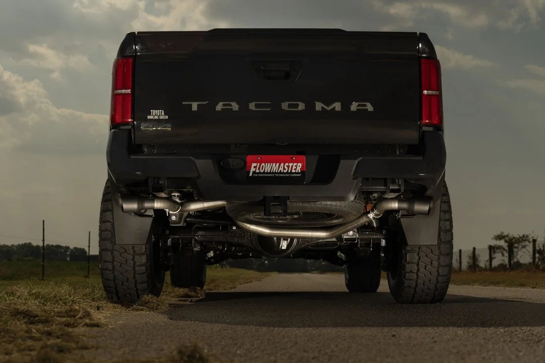 Flowmaster Flow FX Cat-back Exhaust System fits 2024 Toyota Tacoma HEV / 2025 Toyota Tacoma Limited - Back View
