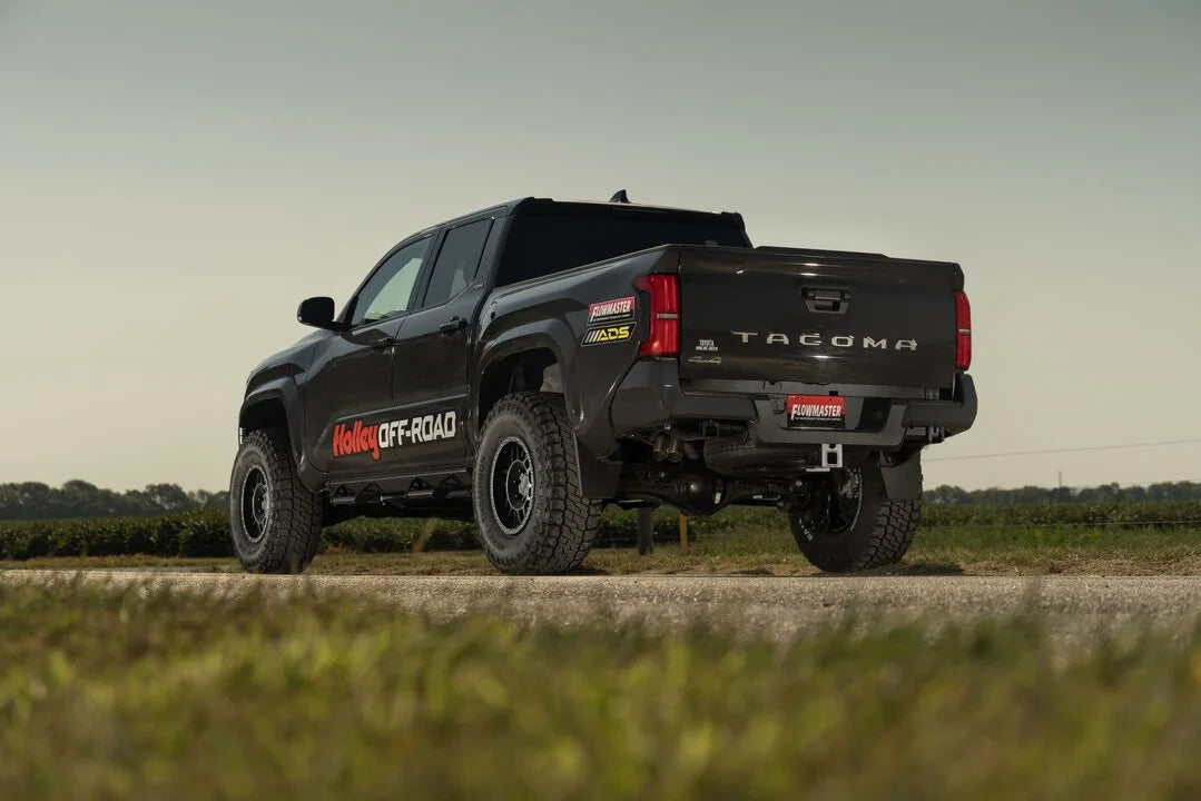 Flowmaster Flow FX Cat-back Exhaust System fits 2024 Toyota Tacoma HEV / 2025 Toyota Tacoma Limited - Side View